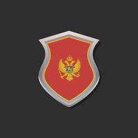 Illustration of Montenegro flag Template vector