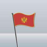 ilustración de la plantilla de la bandera de montenegro vector