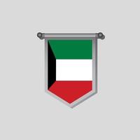 Illustration of Kuwait flag Template vector