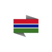 Illustration of Gambia flag Template vector