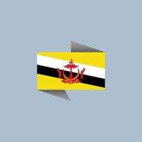 ilustración de la plantilla de la bandera de brunei vector