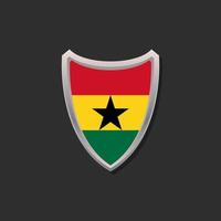 ilustración de la plantilla de la bandera de ghana vector