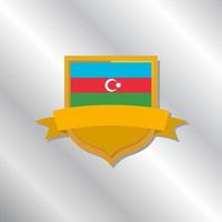 Illustration of Azerbaijan flag Template vector