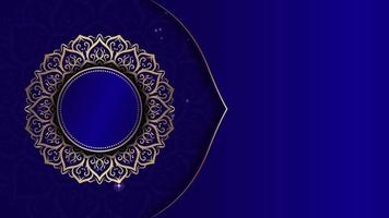 blauw luxe achtergrond, met roterend mandala video