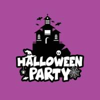 Halloween design with typography and light background vector