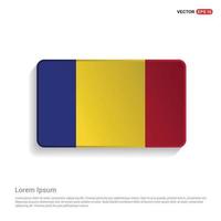 Romania flags design card vector