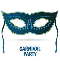 Carnival party design with typography and creative background vector