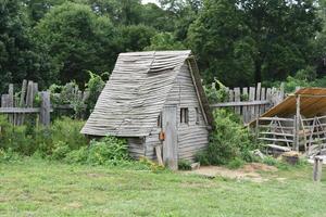 Rustic Wooden Chicken Coop in Plimoth Plantation photo