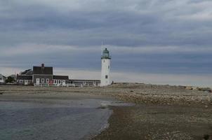 Gray Clouds Over Old Scituate Light photo