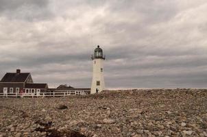 Stormy Old Scituate Light photo