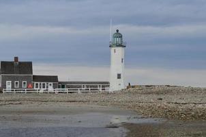 Old Scituate Light on a Cloudy Day photo