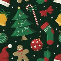 Christmas Green Seamless Background vector