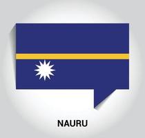 vector de diseño de bandera de nauru