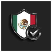 Mexico flag design vector