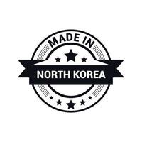vector de diseño de sello de corea del norte