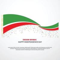 Chechen Republic Happy independence day Background vector