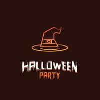 Halloween party design with dark brown background vector