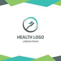 diseño de logotipo de salud con vector de tipografía