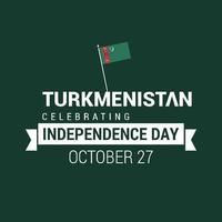 vector de tarjeta de diseño del día de la independencia de turkmenistán