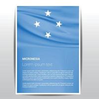 vector de diseño de bandera de micronesia