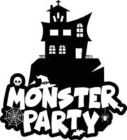 Monster party design with creative design vector