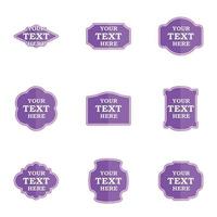 Typographic design set vector