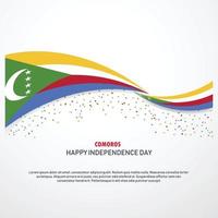 Comoros Happy independence day Background vector