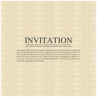 Invitation card design with typography and elegent design vector