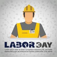 Labour day design card vector