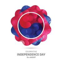 South Korea Independence day card vector