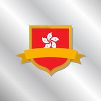 Illustration of Hong Kong flag Template vector