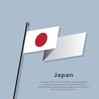 ilustración de la plantilla de la bandera de japón vector