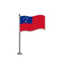 Illustration of Samoa flag Template vector