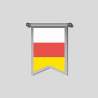 Illustration of South Ossetia flag Template