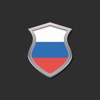 ilustración de la plantilla de la bandera de rusia vector