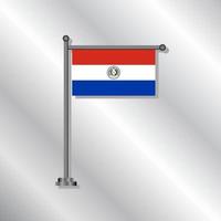 ilustración de plantilla de bandera de paraguay vector