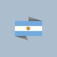 ilustración de plantilla de bandera argentina vector