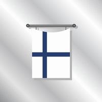 ilustración de la plantilla de la bandera de finlandia vector