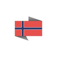 ilustración de la plantilla de la bandera de noruega vector