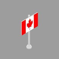 ilustración de la plantilla de la bandera de canadá vector