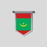 ilustración de la plantilla de la bandera de mauritania vector