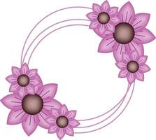 Floral Pink Frame Clipart Free Vector