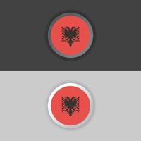 ilustración de la plantilla de la bandera de albania vector