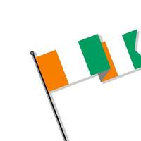 Illustration of Ivory Coast flag Template vector