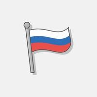 ilustración de la plantilla de la bandera de rusia vector