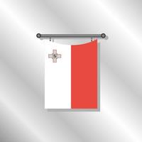 ilustración de la plantilla de la bandera de malta vector