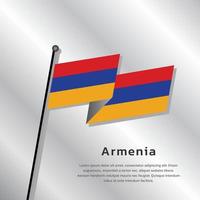 ilustración de la plantilla de la bandera de armenia vector