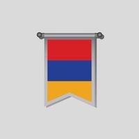 ilustración de la plantilla de la bandera de armenia vector