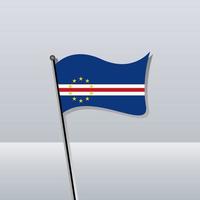 ilustración de la plantilla de la bandera de cabo verde vector