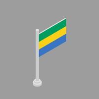 Illustration of Gabon flag Template vector